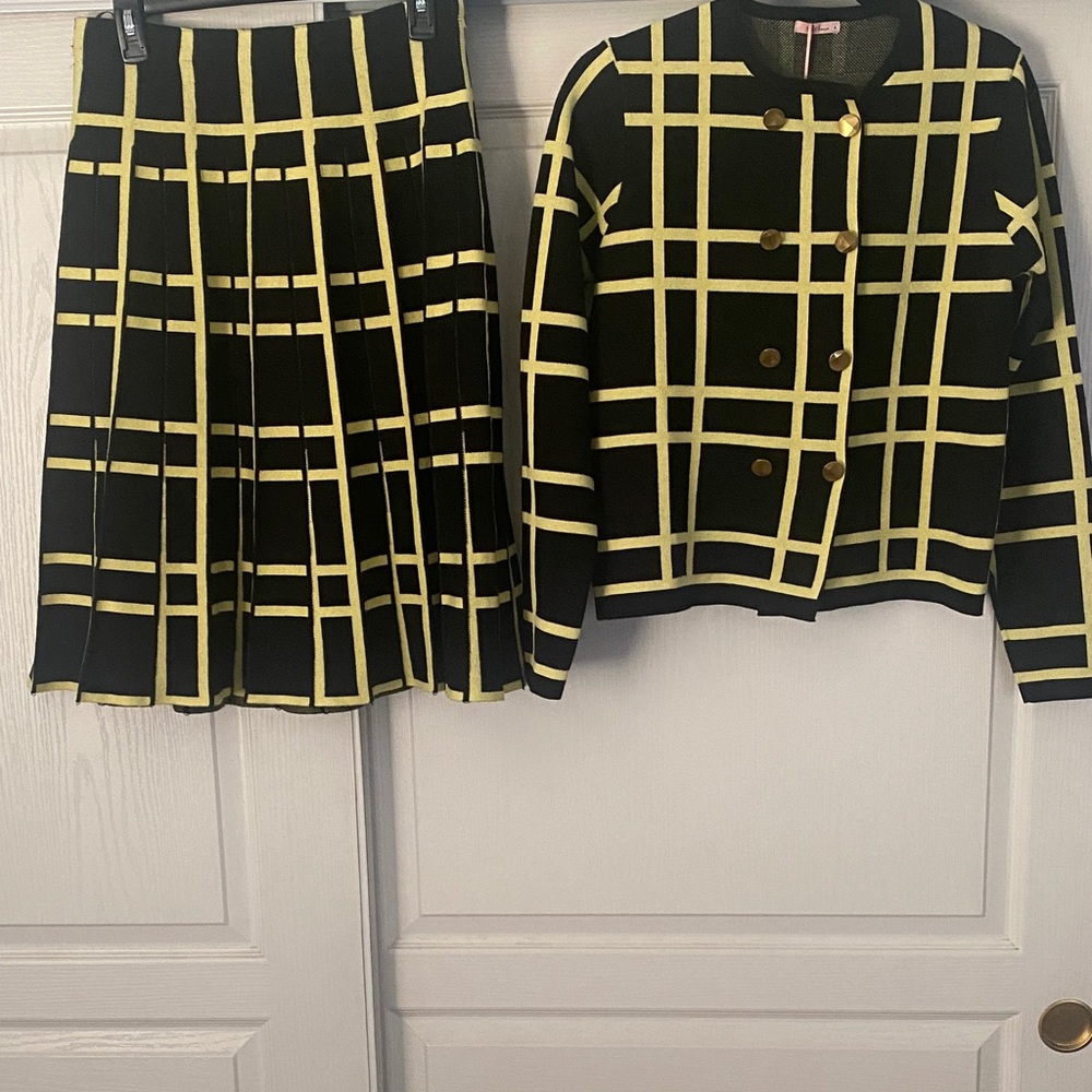 Black and Yellow Checkered Suit